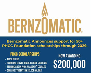 Bernzomatic logo and PHCC Foundation Scholarship info