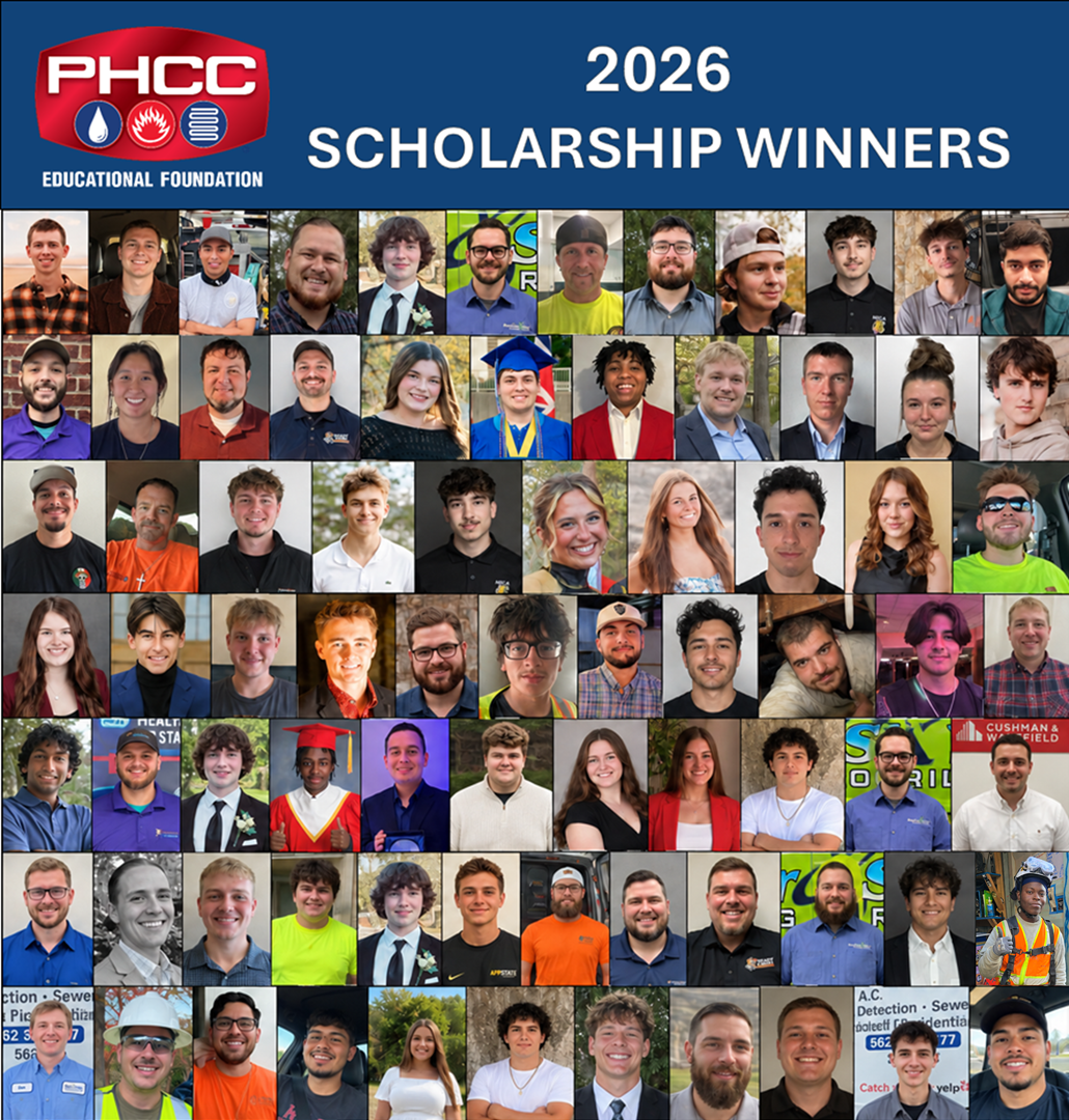 Collage of 2026 PHCC Educational Foundation Scholarship Winners
